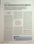 Vorschauseite 1: Kein Schadensersatz bei Kurzabbruch
