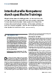 Vorschauseite 1: Interkulturelle Kompetenz durch spezifische Trainings