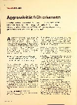 Vorschauseite 1: Aggressivität früh erkennen