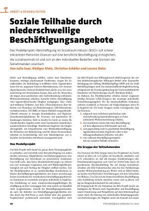 Vorschauseite 1: Soziale Teilhabe durch niederschwellige Beschäftigungsangebote