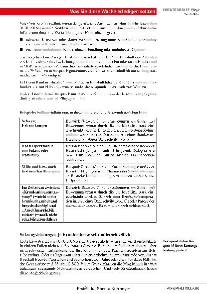 Vorschauseite 6: Beraterbrief Pflege 10-2024