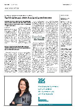 Vorschauseite 1: Fachkräfte aus dem Ausland anerkennen