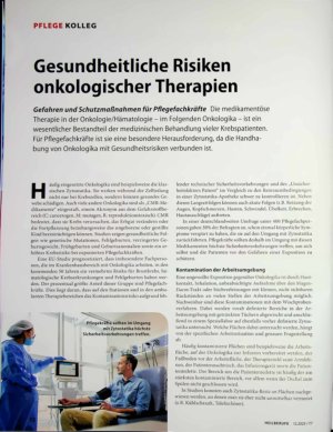 Vorschauseite 1: Gesundheitliche Risiken onkologischer Therapien