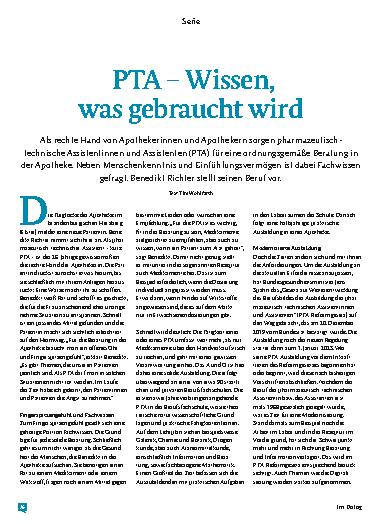 Vorschauseite 1: PTA – Wissen, was gebraucht wird