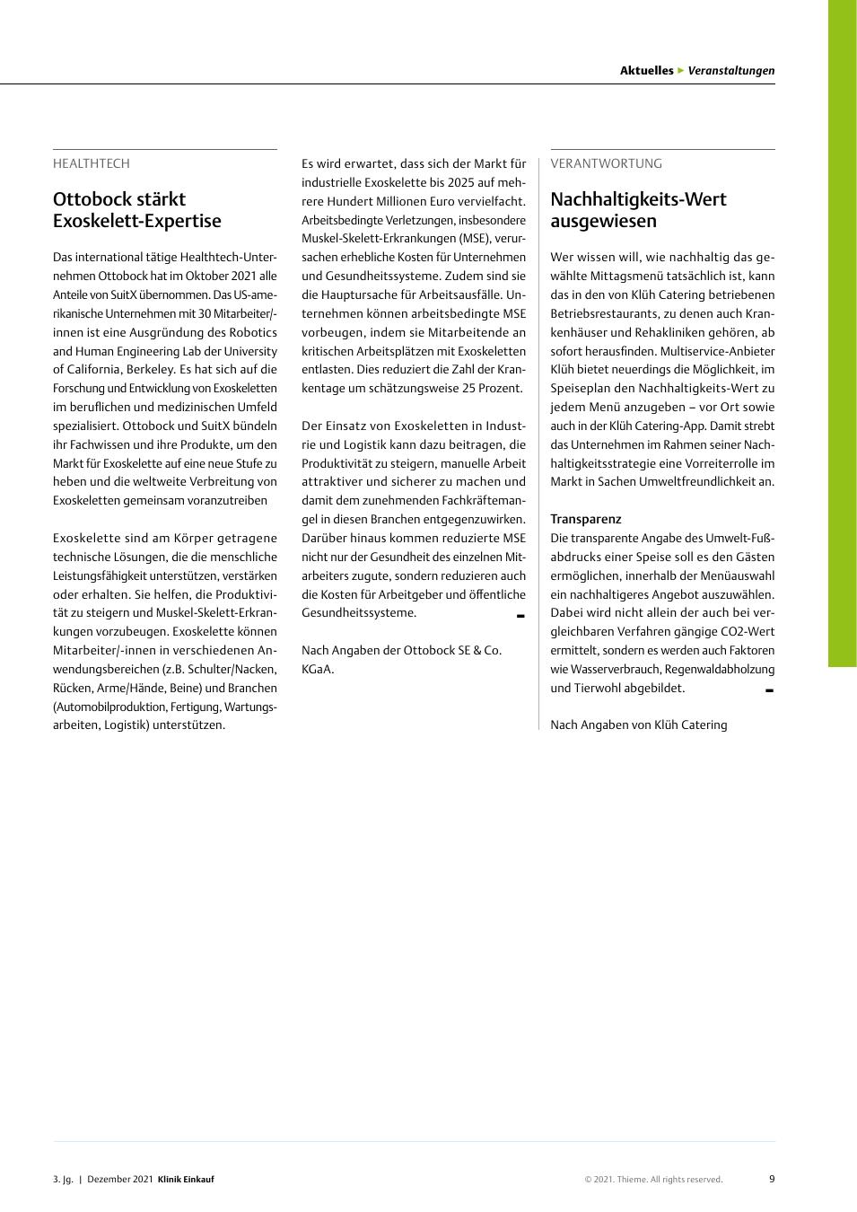 Vorschauseite 1: Healthtech: Ottobock stärkt Exoskelett-Expertise