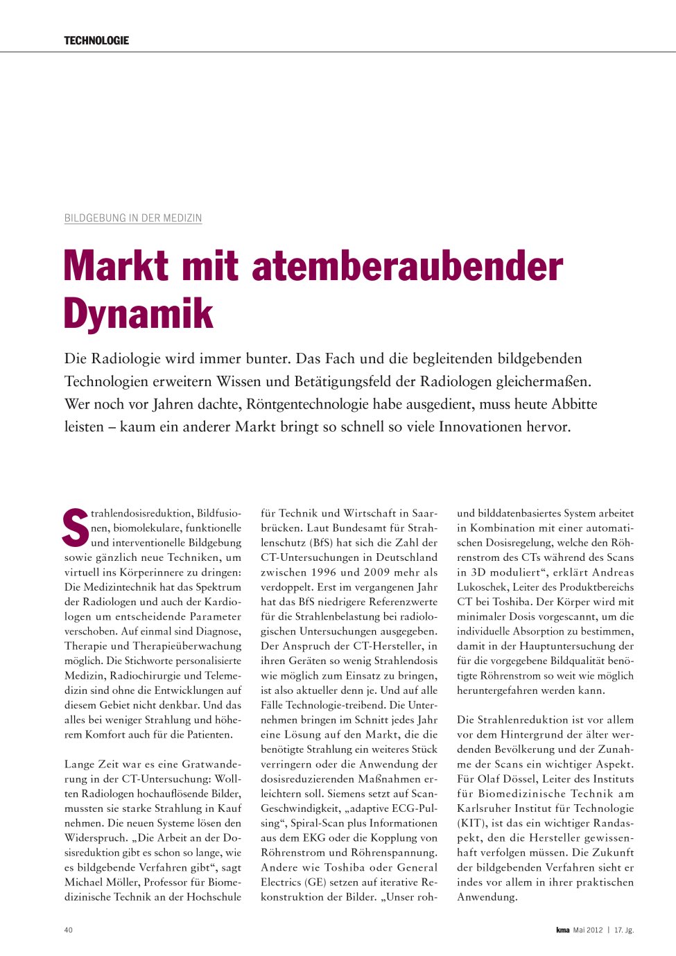 Vorschauseite 1: Markt mit atemberaubender Dynamik