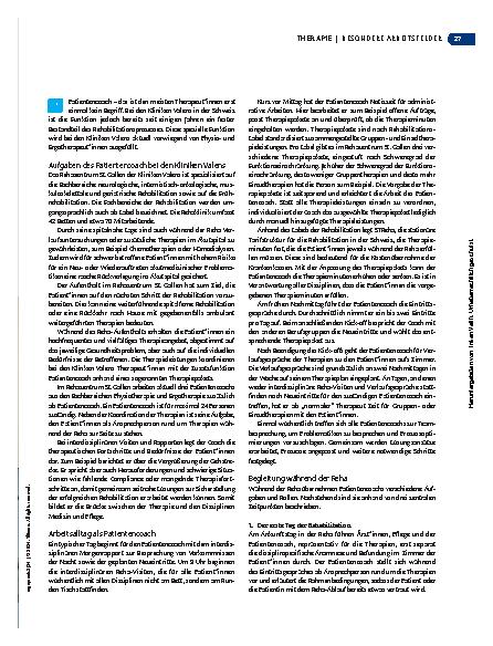 Vorschauseite 2: Brücke zur Therapie, Medizin und Pflege