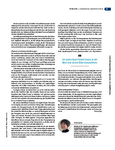 Vorschauseite 4: Brücke zur Therapie, Medizin und Pflege