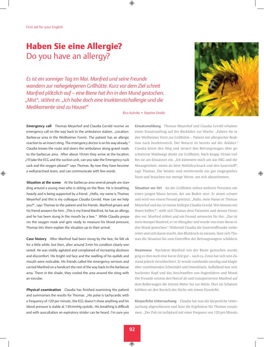 Vorschauseite 1: Haben Sie eine Allergie? ? Do you have an allergy?