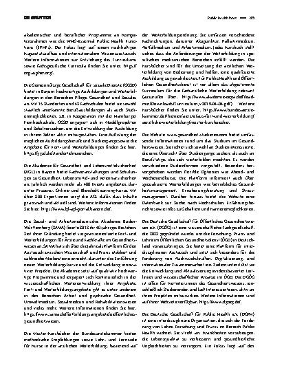 Vorschauseite 3: Public Health Infos „Tagungen“ 74. Wissenschaftlicher Kongress & 11. Bayerischer Kongress für den öffentlichen Gesundheitsdienst