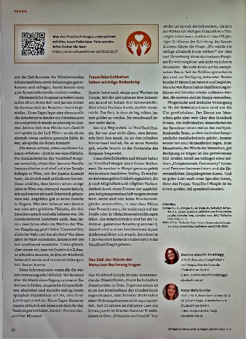 Vorschauseite 3: Ein Gefühl von „Zuhause“ vermitteln. Das VinziDorf-Hospiz in Graz für obdachlose Menschen in Österreich.