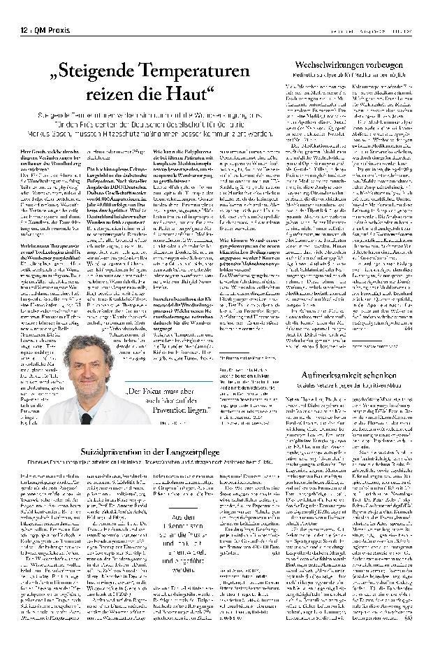 Vorschauseite 1: "Steigende Temperaturen reizen die Haut"