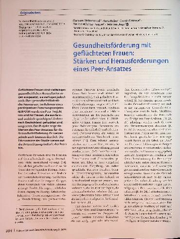 Vorschauseite 1: Gesundheitsförderung mit geflüchteten Frauen: Stärken und Herausforderungen eines Peer-Ansatzes