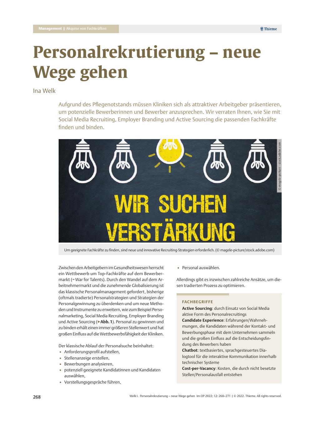 Vorschauseite 1: Personalrekrutierung – neue Wege gehen