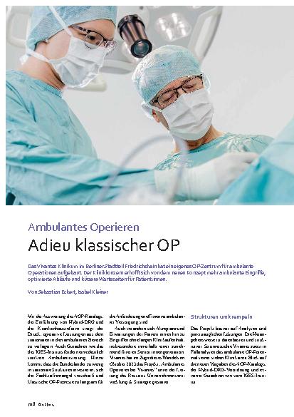Vorschauseite 1: Ambulantes Operieren Adieu klassischer OP