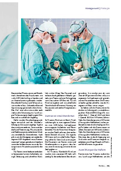 Vorschauseite 2: Ambulantes Operieren Adieu klassischer OP