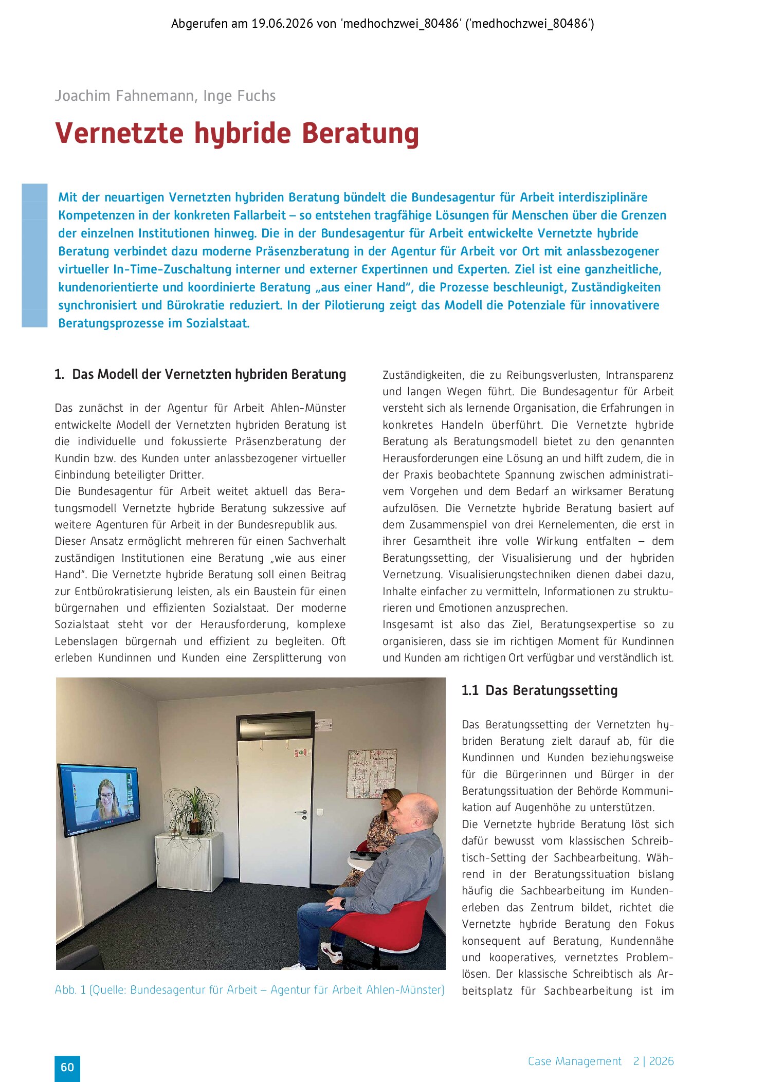 Vorschauseite 1: Vernetzte hybride Beratung