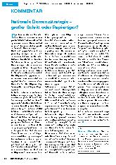 Vorschauseite 1: Nationale Demenzstrategie – großer Schritt oder Papiertiger?