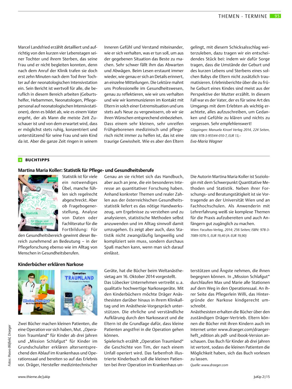 Vorschauseite 1: Buchtipp: Martina Maria Koller: Statistik für Pflegeund Gesundheitsberufe