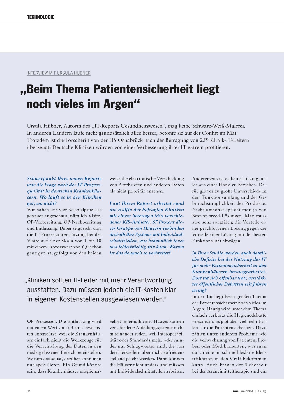 Vorschauseite 1: ?Beim Thema Patientensicherheit liegt noch vieles im Argen?