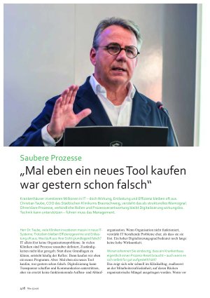 Vorschauseite 1: Saubere Prozesse „Mal eben ein neues Tool kaufen war gestern schon falsch“