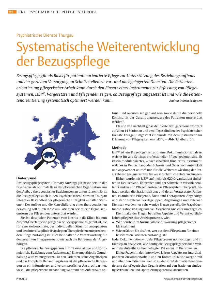 Vorschauseite 1: Systematische Weiterentwicklung der Bezugspflege