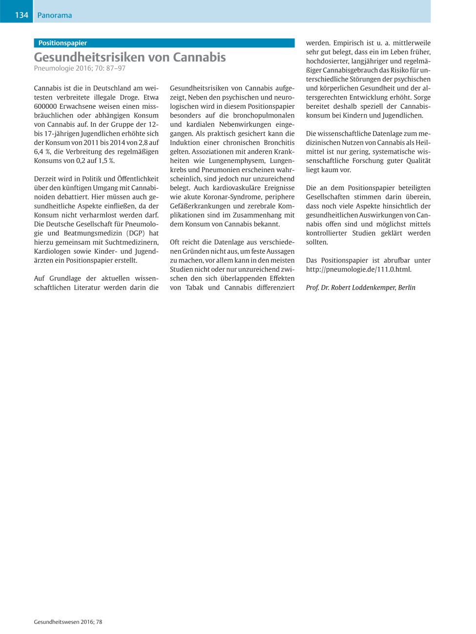 Vorschauseite 1: Gesundheitsrisiken von Cannabis