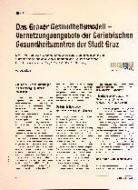 Vorschauseite 1: Das Grazer Gesundheitsmodell - Vernetzungsangebote der Geriatrischen Gesundheitszentren der Stadt Graz