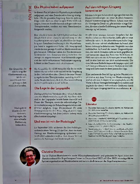Vorschauseite 3: Alles blanko, oder was? Die Erfahrungen der Ergos mit der neuen Blankoverordnung