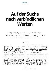 Vorschauseite 1: Auf der Suche nach verbindlichen Werten.