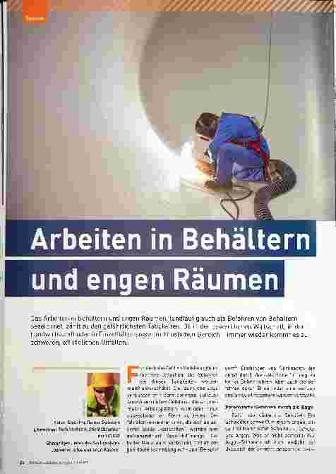 Vorschauseite 1: Arbeiten in Behältern und engen Räumen