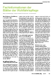 Vorschauseite 1: Fachinformationen der Blätter der Wohlfahrtspflege