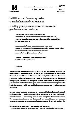 Vorschauseite 1: Leitbilder und Forschung in der geschlechtersensiblen Medizin