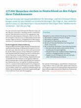 Vorschauseite 1: 127. 000 Menschen sterben in Deutschland an den Folgen ihres Tabakkonsums.
