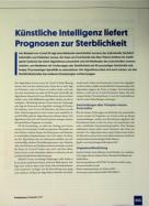 Vorschauseite 1: Künstliche Intelligenz liefert Prognosen zur Sterblichkeit.