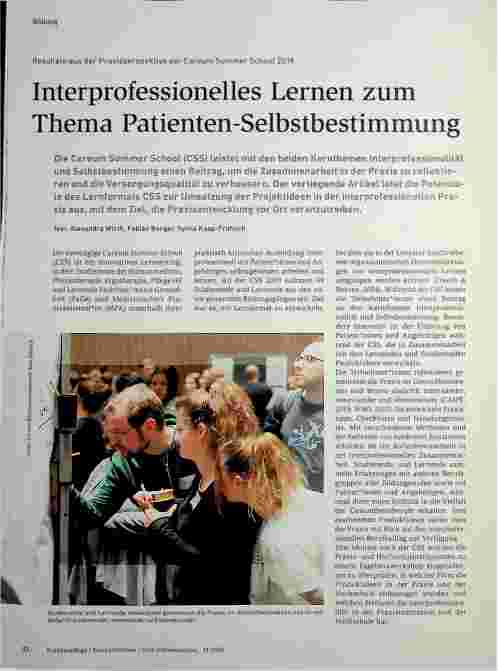 Vorschauseite 1: Interprofessionelles Lernen zum Thema Patienten-Selbstbestimmung