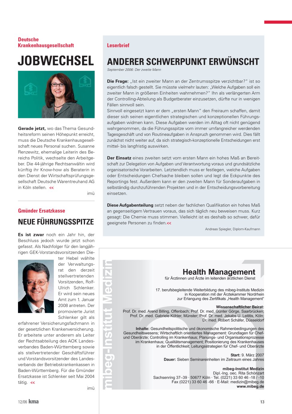 Vorschauseite 1: Anderer schwerpunkt erwünscht