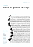 Vorschauseite 1: Vor uns die goldenen Zwanziger