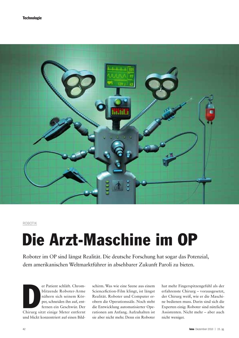 Vorschauseite 1: Die Arzt-Maschine im OP