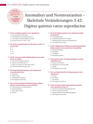 Vorschauseite 3: Anomalien und Normvarianten – Skelettale Veränderungen 3. 42: Digitus quintus varus superductus