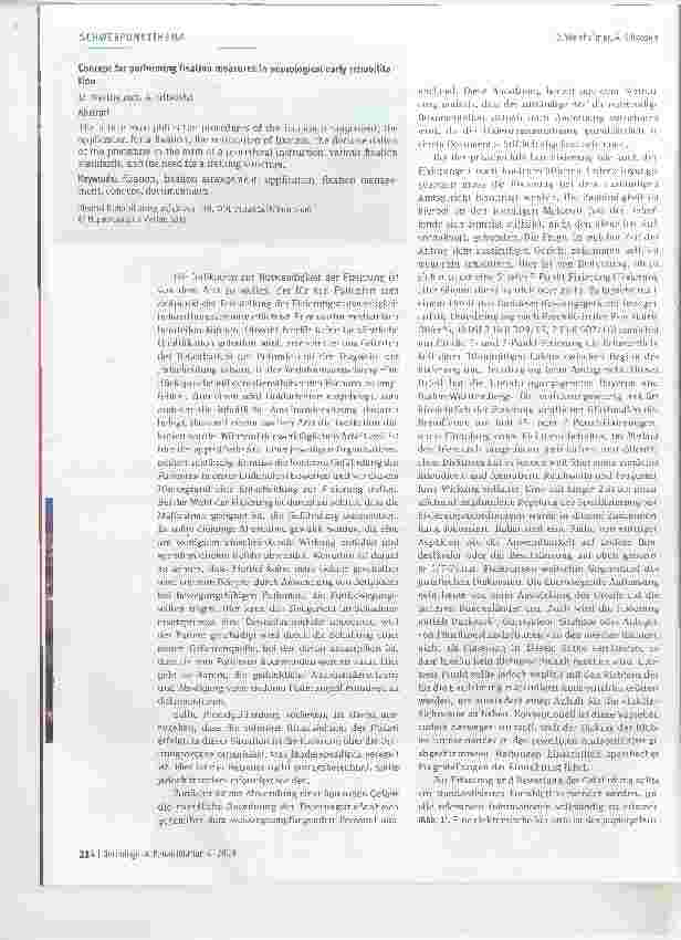 Vorschauseite 2: Konzept zur Durchführung von Fixierungsmaßnahmen in neurologischen Frühreha-Abteilungen /