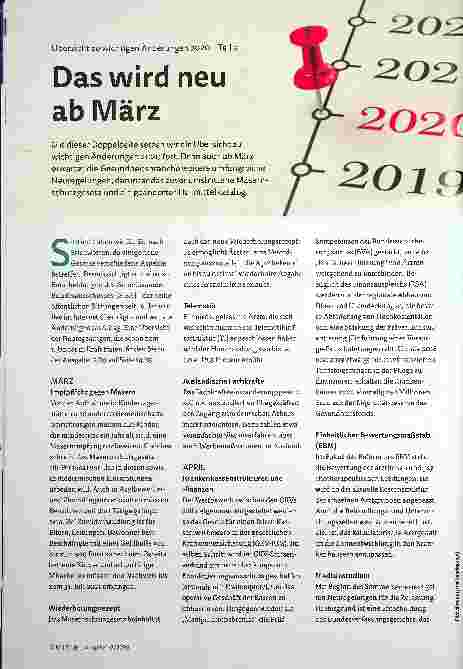 Vorschauseite 1: Das wird neu ab März.