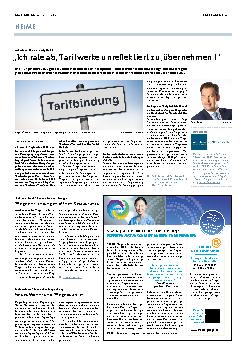 Vorschauseite 1: "Ich rate ab, Tarifwerke unreflektiert zu übernehmen !"