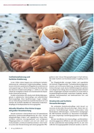 Vorschauseite 2: Entstehung und aktuelle Bedeutung der ambulanten Kinderkrankenpflege in Deutschland — Zwischen Professionalisierung, Fackkräftemangel und familienzentrierter Versorgung