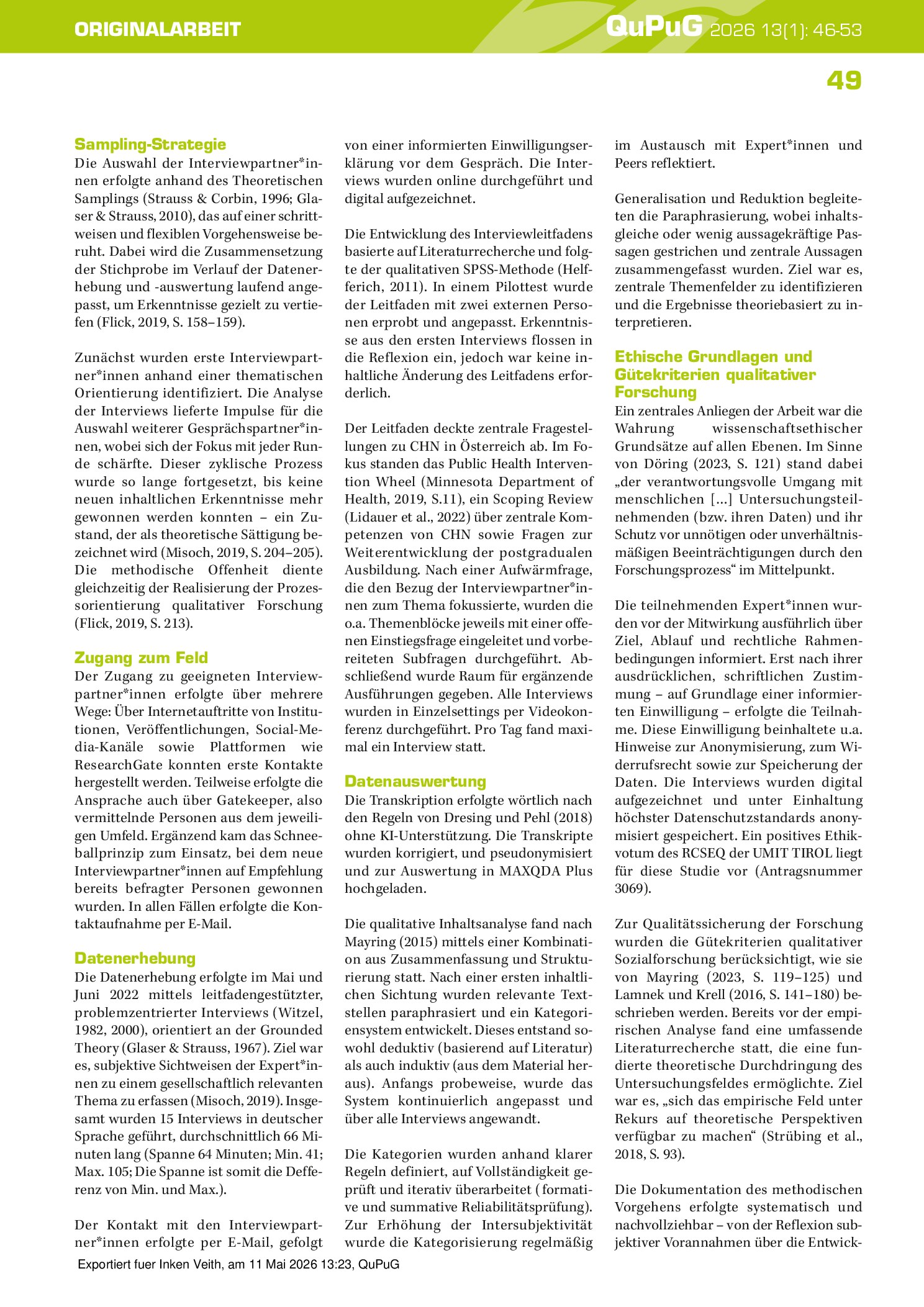 Vorschauseite 4: Die Integration internationaler Praxiserfahrungen in die Ausbildung zur Community Health Nurse in Österreich: Eine qualitative Analyse