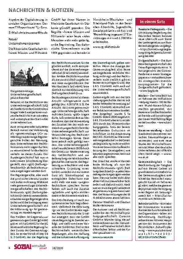 Vorschauseite 6: Digitalisierungswandel sozialwirtschaftlicher Arbeitswelt