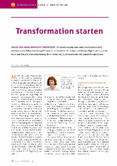 Vorschauseite 1: Transformation starten
