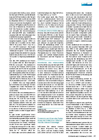 Vorschauseite 2: Schnelldiagnostik verbessert Antibiotikatherapie bei ambulant erworbener Pneumonie bei Kindern