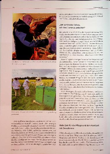 Vorschauseite 2: Land-WG mit Familienanschluss: Der Pflegebauernhof - ein Konzept, das Pflege und Landwirtschaft verbindet.