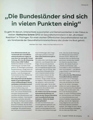 Vorschauseite 2: „Die Bundesländer sind sich in vielen Punkten einig“